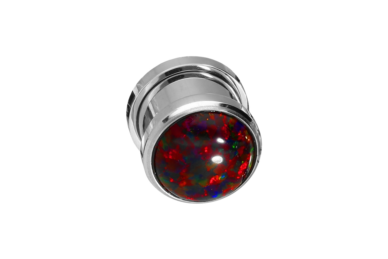 Chirurgenstahl Plug SYNTHETISCHER OPAL ++SALE++